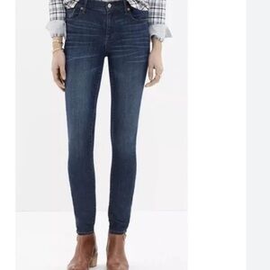 MADEWELL skinny skinny CROP dark BLUE denim JEANS w/stretch VERY NICE!